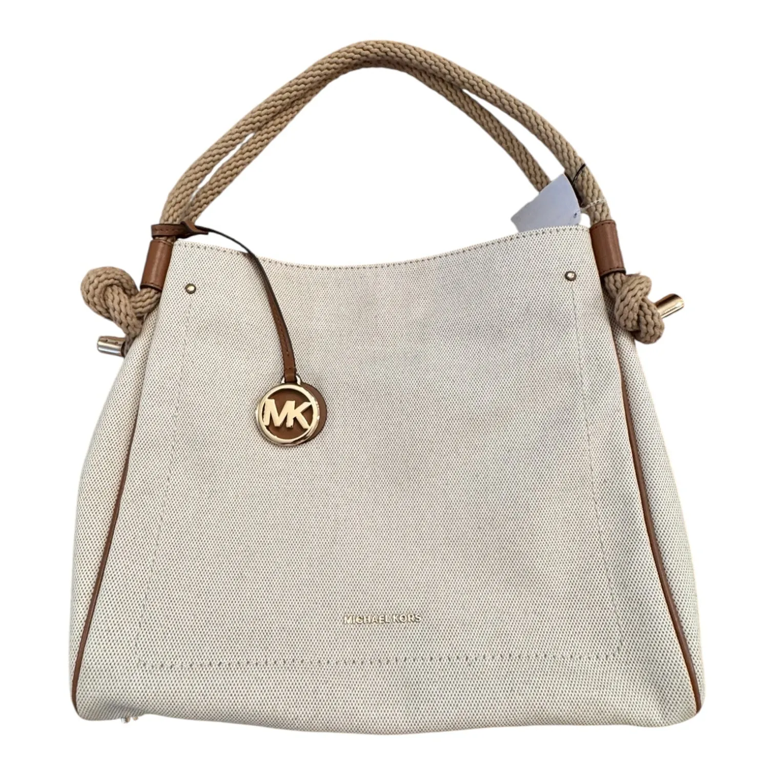 Handbag Designer By Michael Kors In Beige, Size:Large