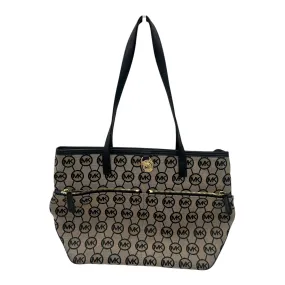Handbag Designer By Michael Kors In Black & Brown, Size:Medium