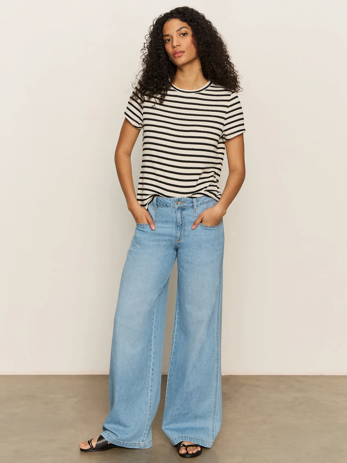 Highland Wide Leg Standard Rise Jeans Sail Away