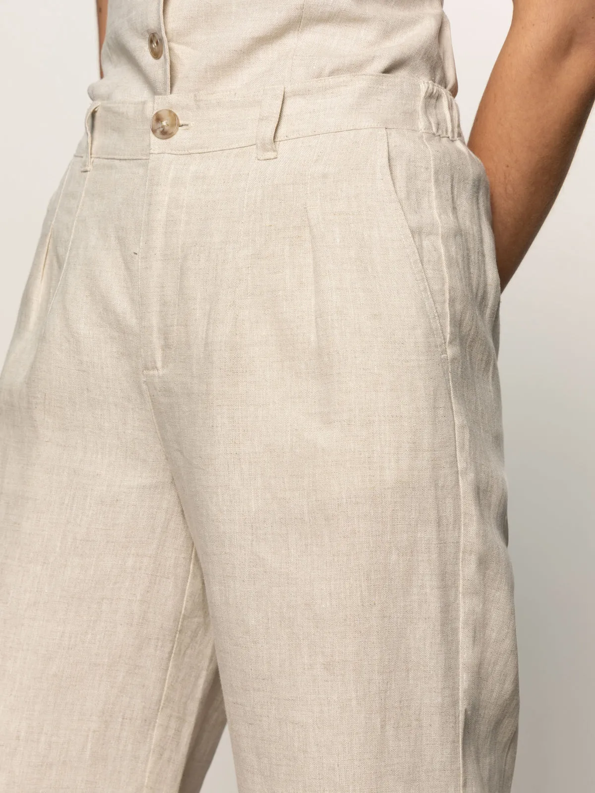 Hopper Semi High Rise Pant Flax