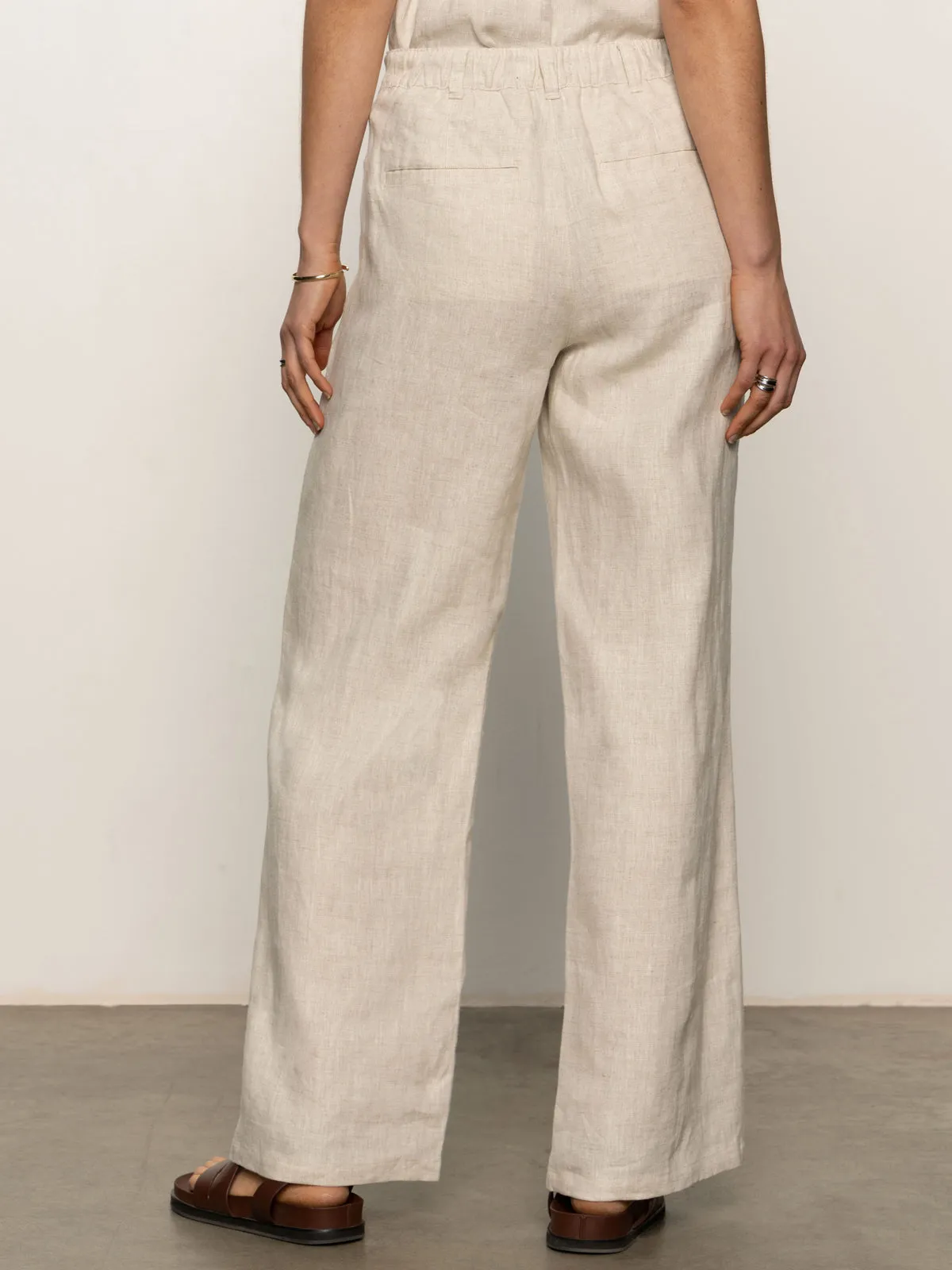 Hopper Semi High Rise Pant Flax