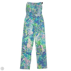 Jumpsuit Designer By Lilly Pulitzer In Blue & Green, Size: Xxs