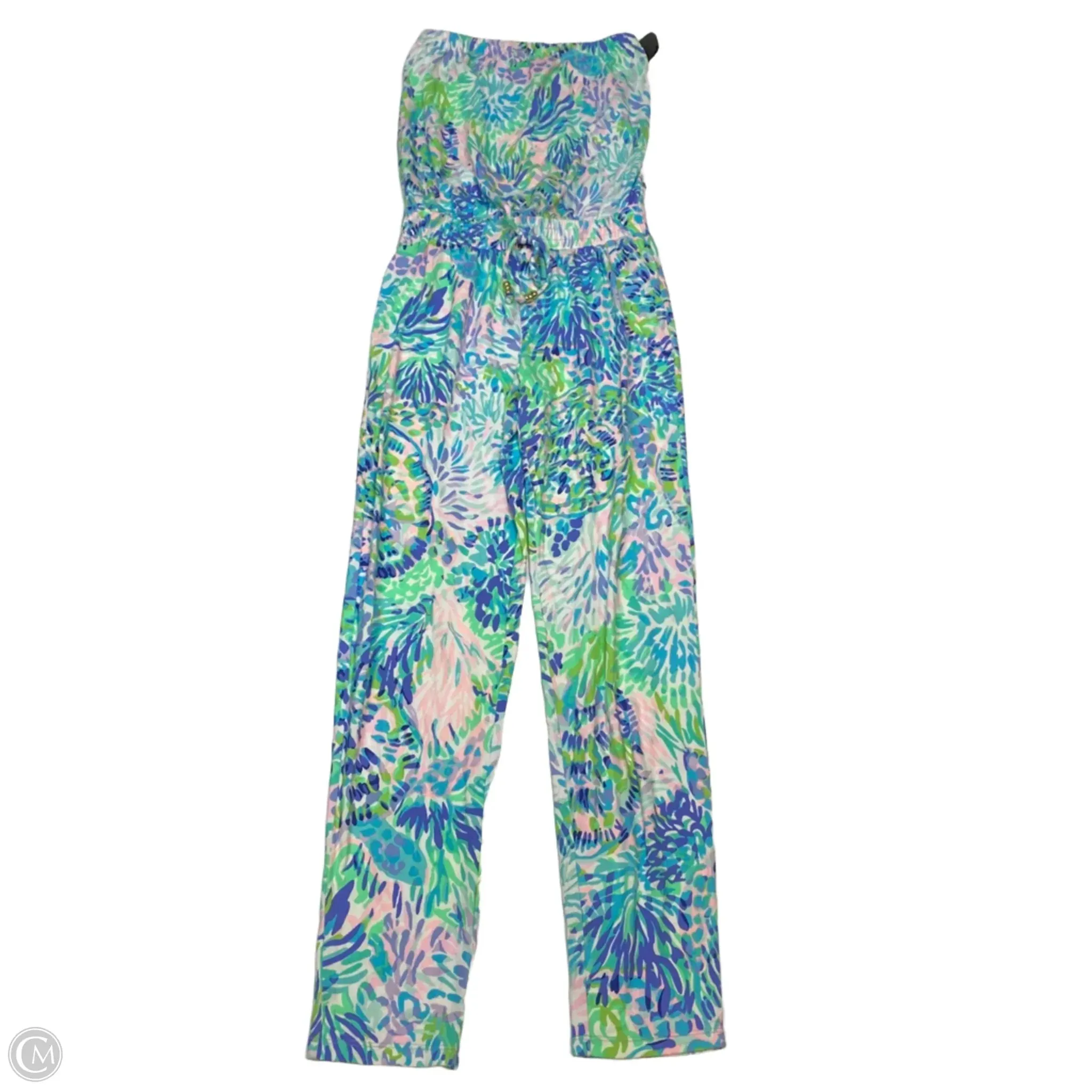 Jumpsuit Designer By Lilly Pulitzer In Blue & Green, Size: Xxs