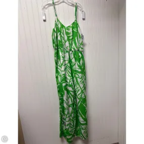 Jumpsuit Designer By Lilly Pulitzer In Green & White, Size: L