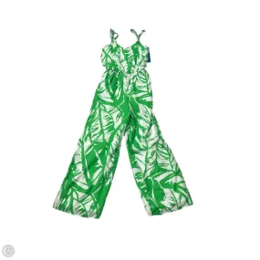 Jumpsuit Designer By Lilly Pulitzer In Green & White, Size: S