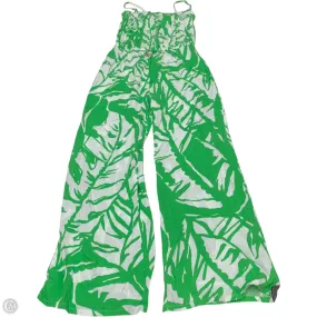 Jumpsuit Designer By Lilly Pulitzer In Green & White, Size: Xl