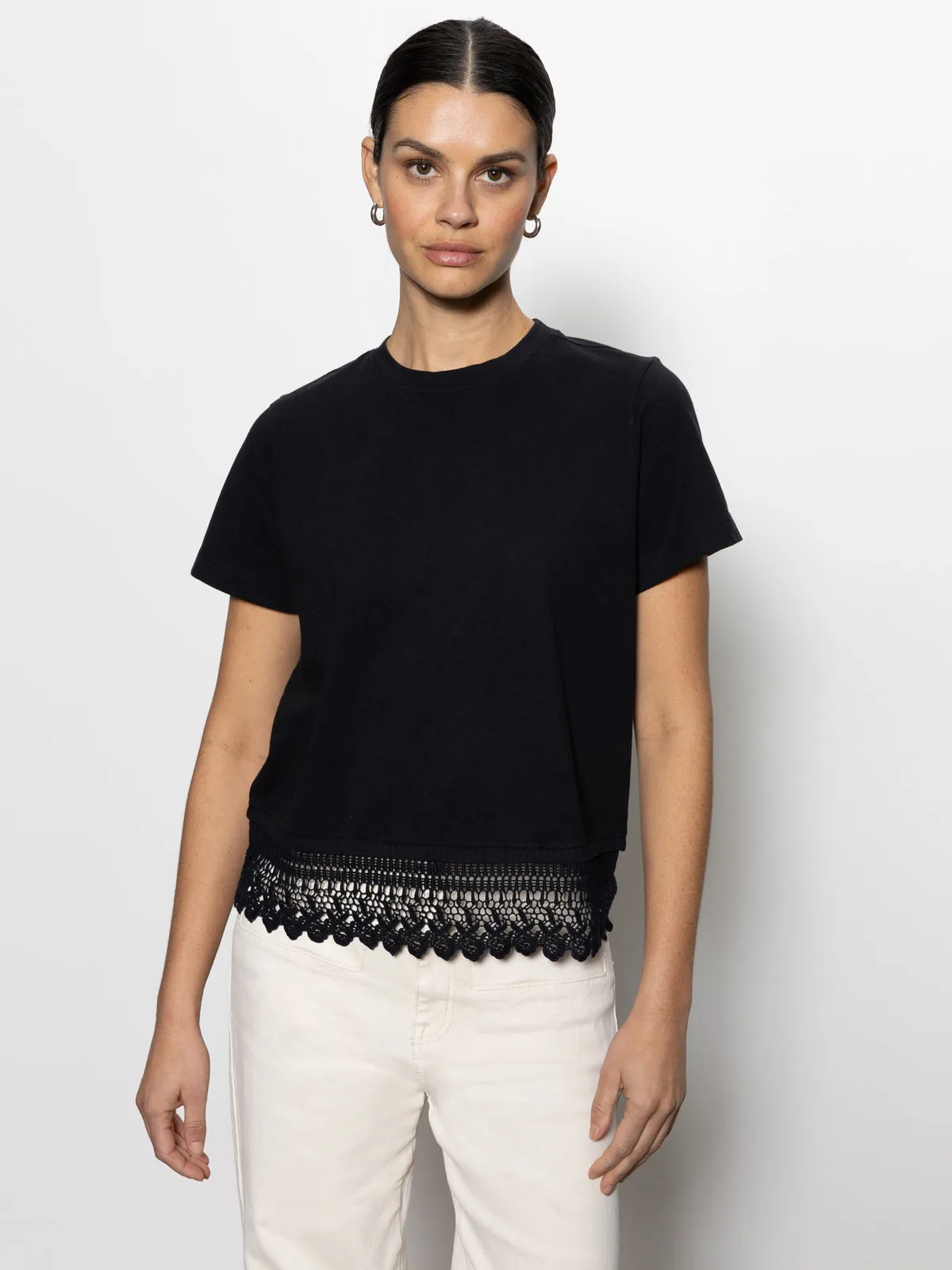 Lace Remix Perfect Tee Black