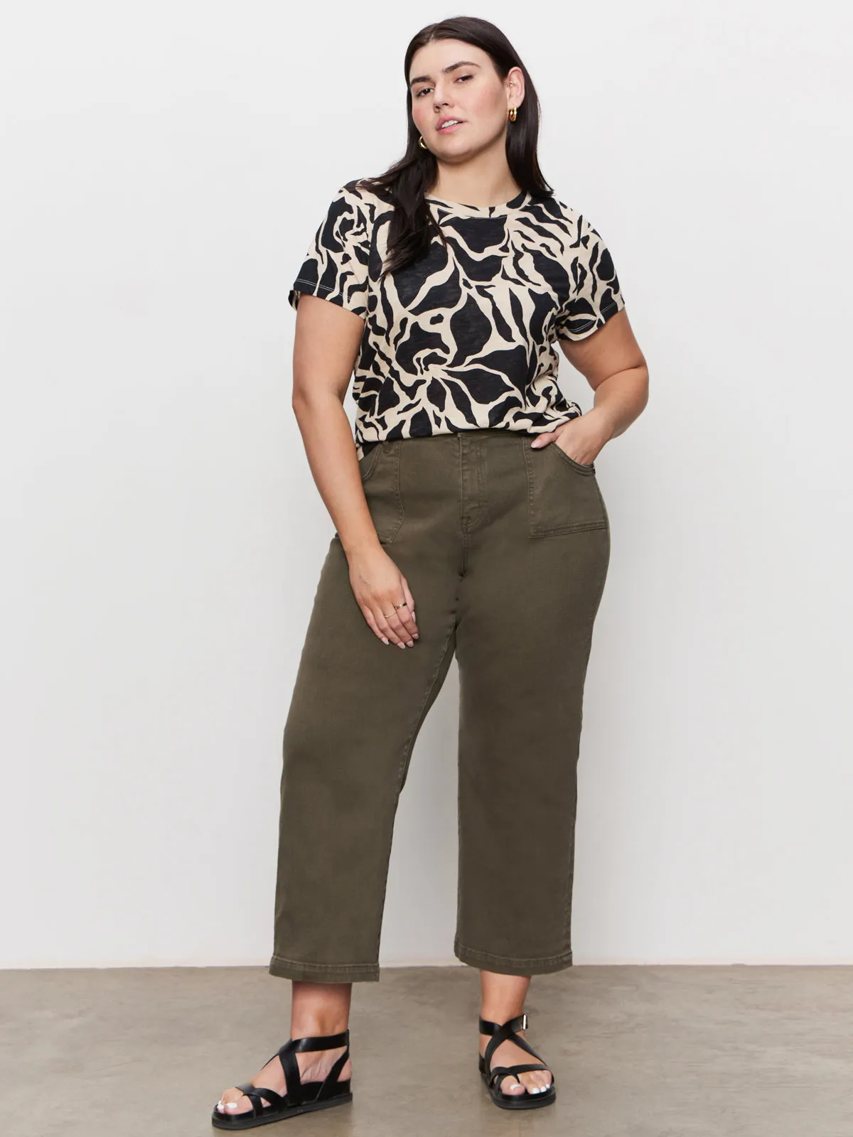 League Crop Jeans Fatigue Extended Sizing