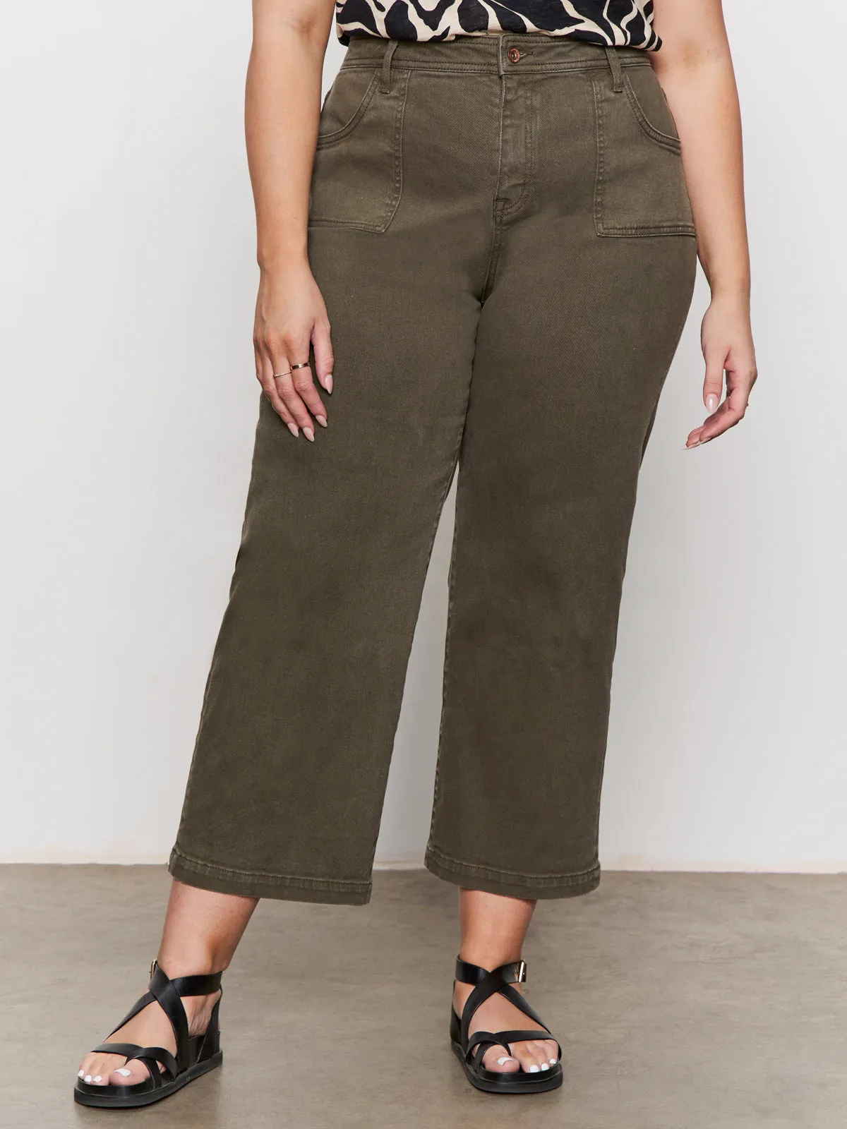 League Crop Jeans Fatigue Extended Sizing
