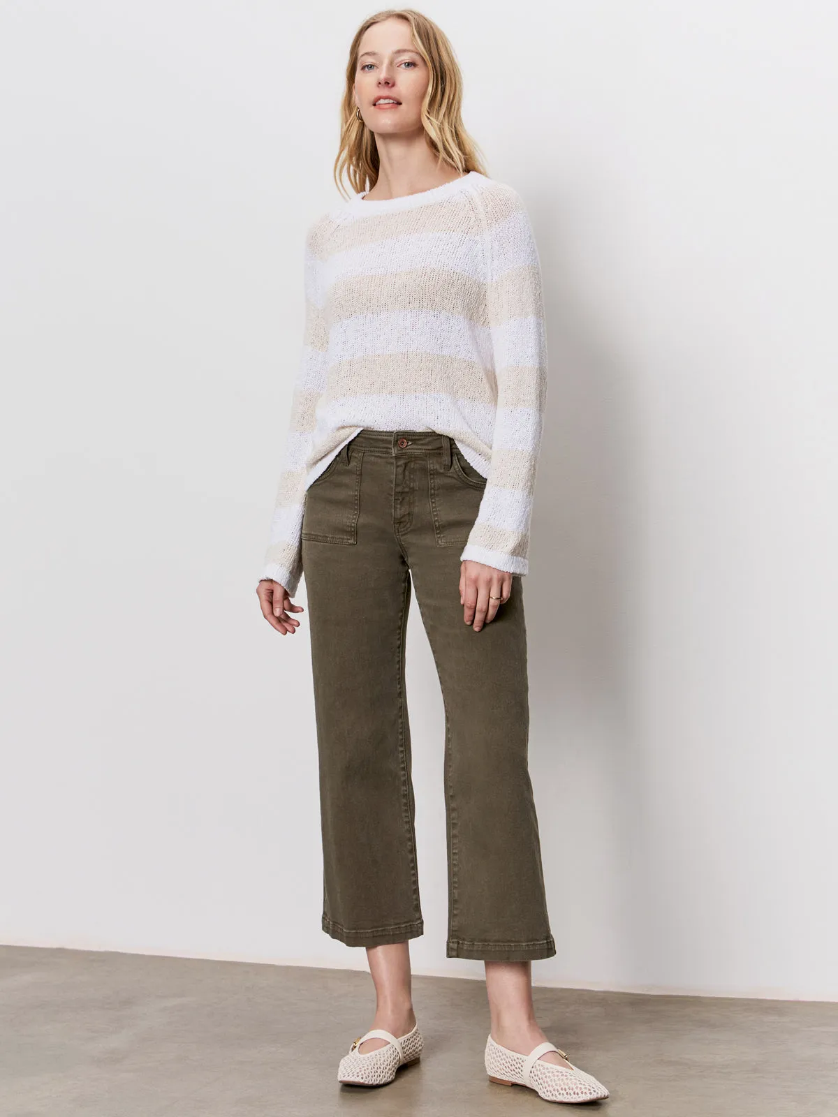 League Crop Jeans Fatigue