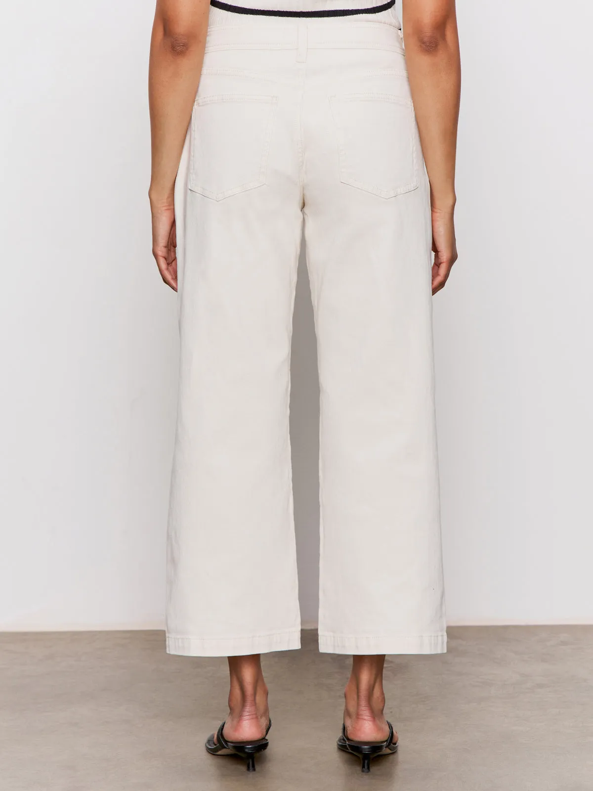 League Crop Jeans Light Oat