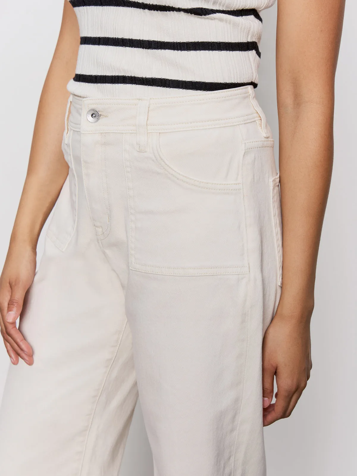 League Crop Jeans Light Oat