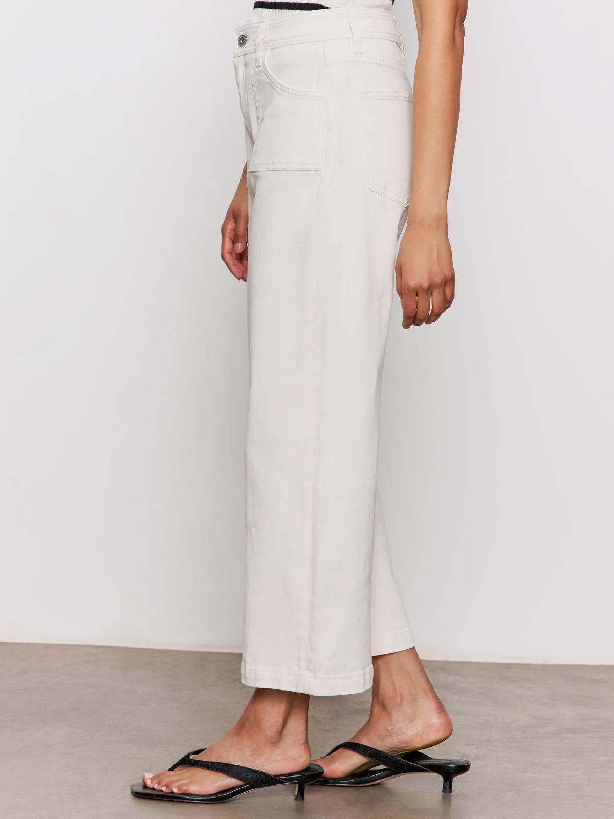 League Crop Jeans Light Oat