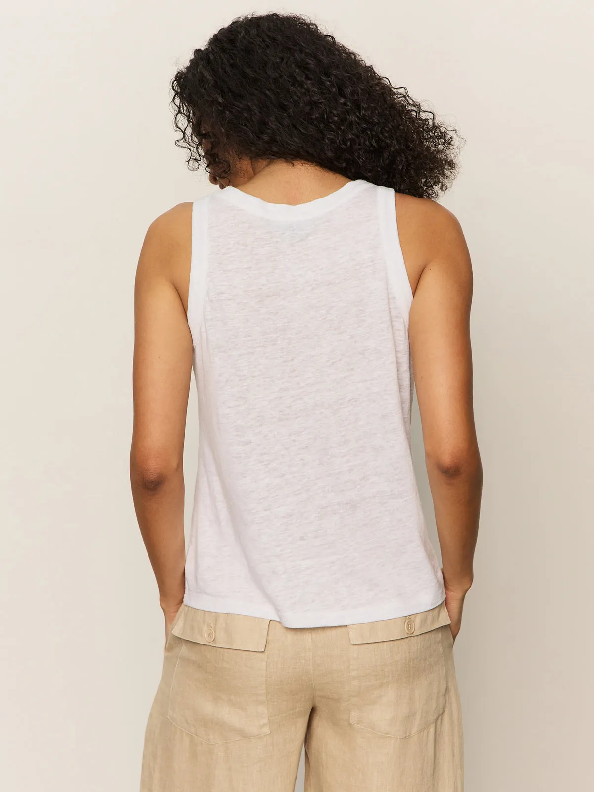 Linen Tank White
