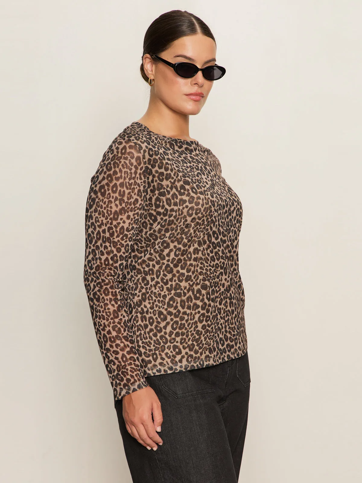 Long Sleeve Perfect Mesh Tee French Kitty Extended Sizing