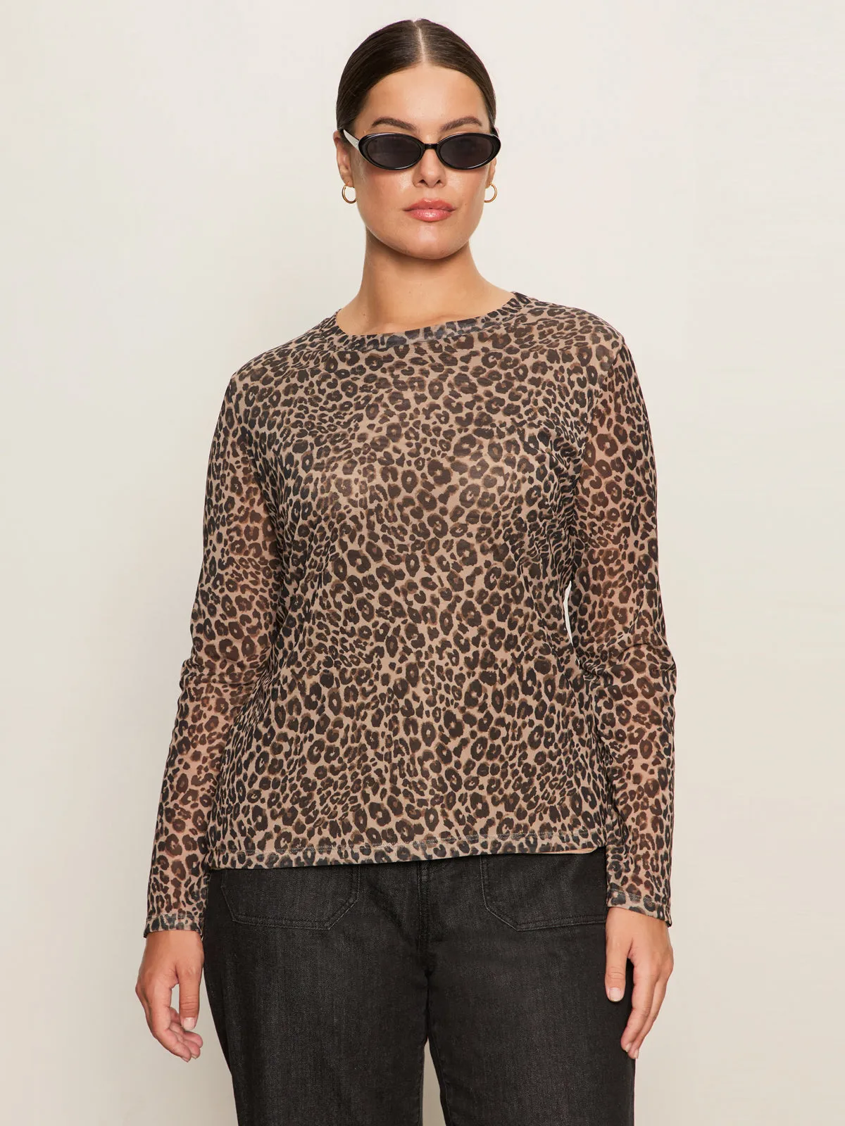 Long Sleeve Perfect Mesh Tee French Kitty Extended Sizing