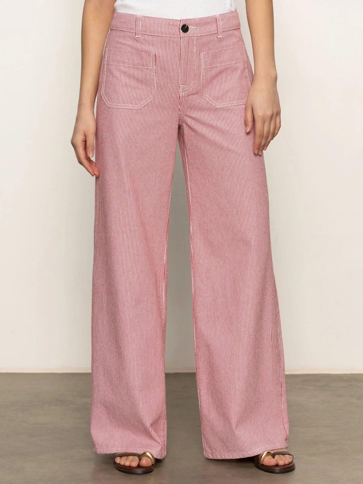 Marine Full Length Semi High Rise Pant Galley Stripe