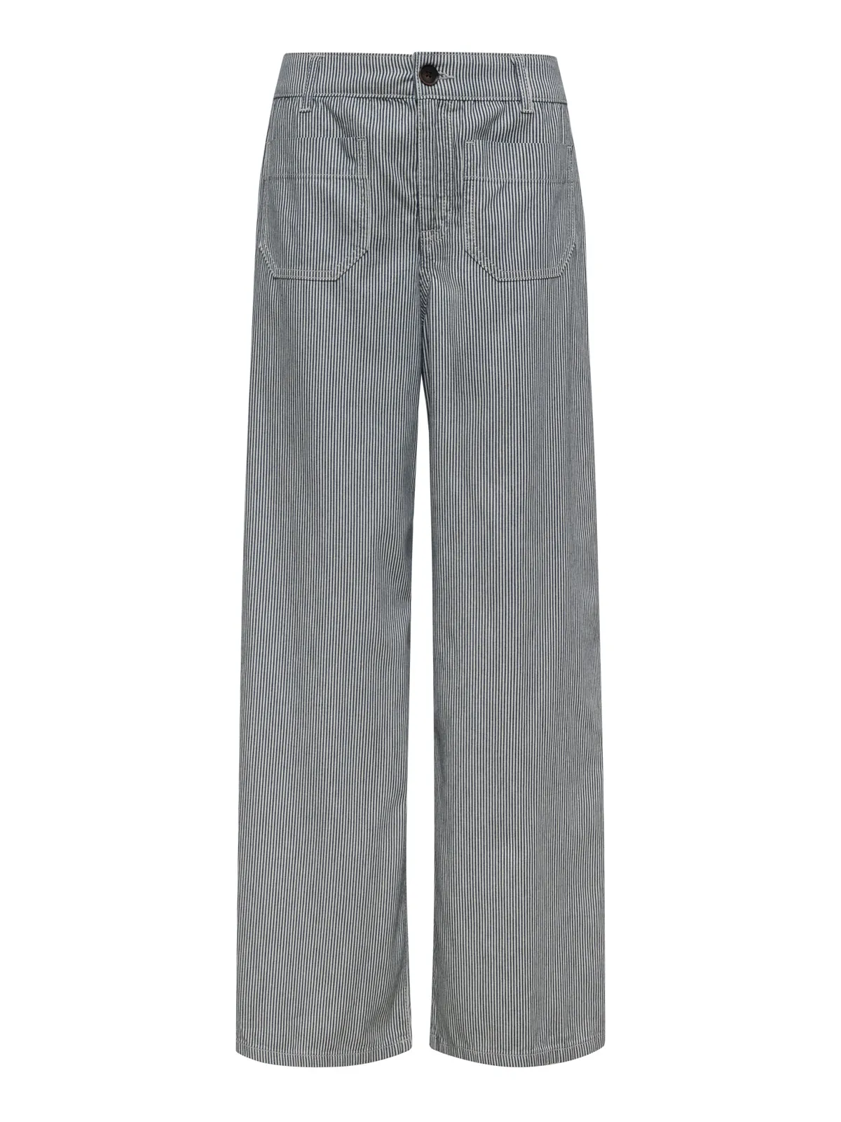 Marine Full Length Semi High Rise Pant Yacht Stripe