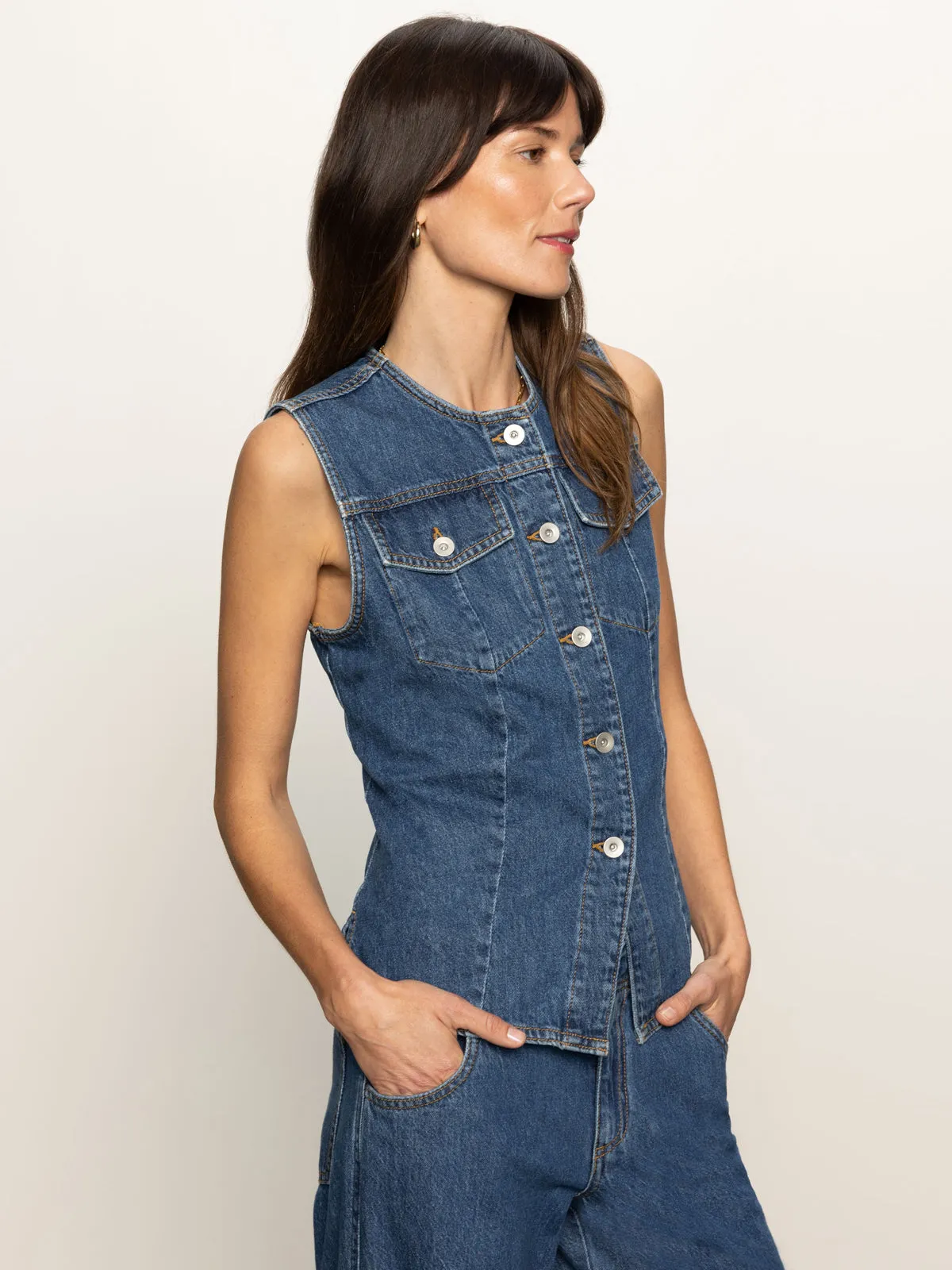 Maritime Denim Vest Perfect Storm