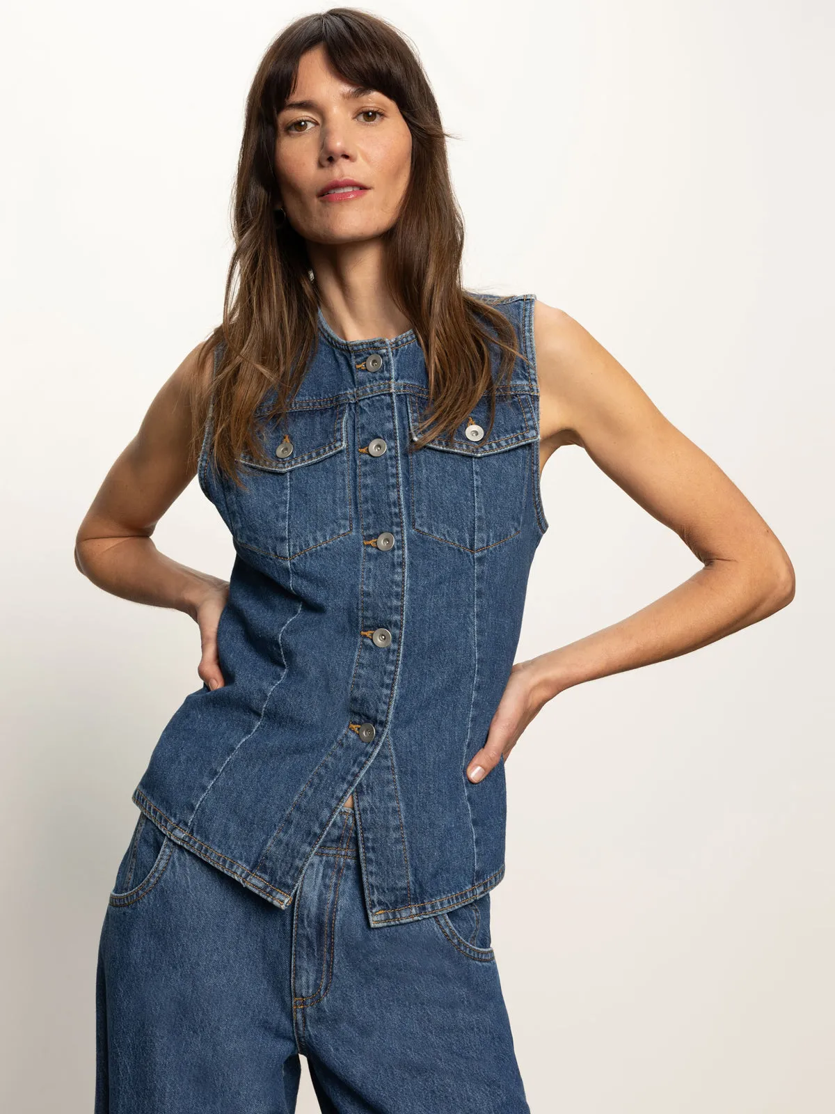 Maritime Denim Vest Perfect Storm
