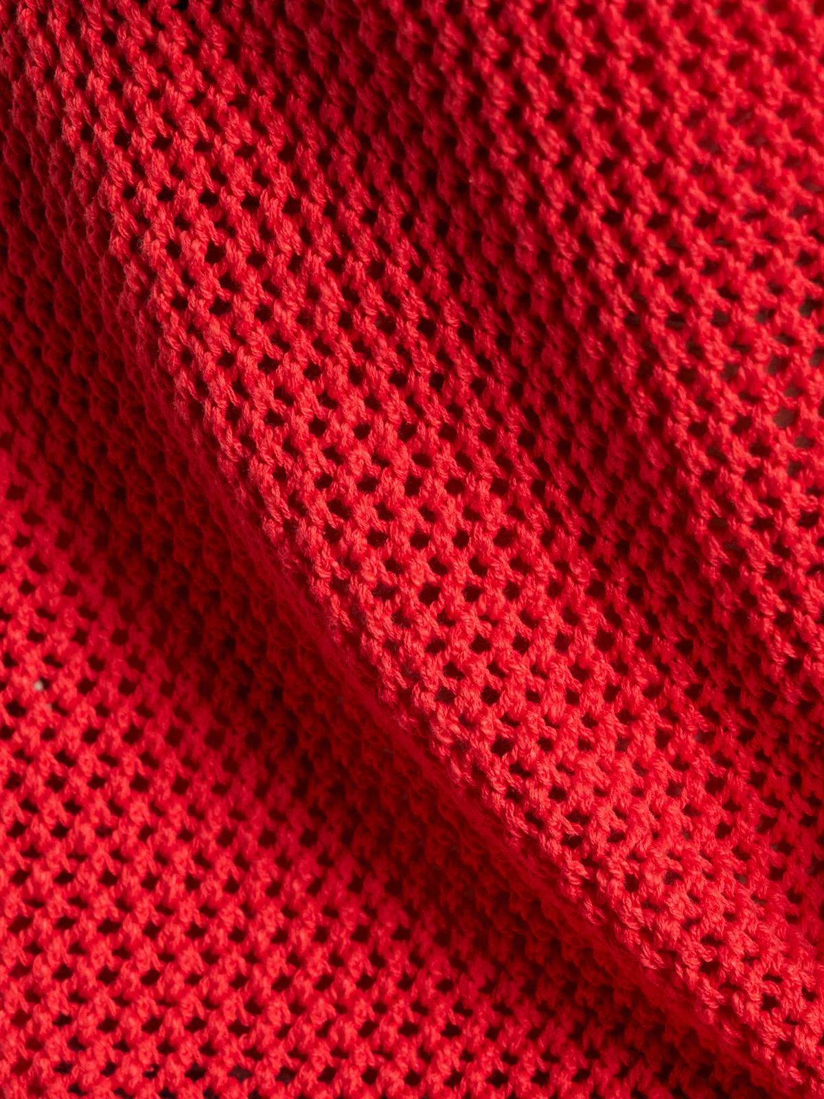 Mesh Stitch Shell Sweater Cayenne