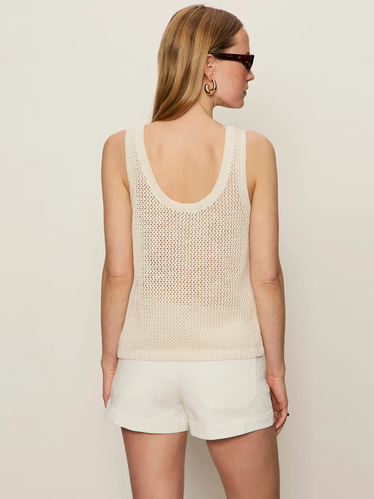 Mesh Stitch Shell Sweater Macrame