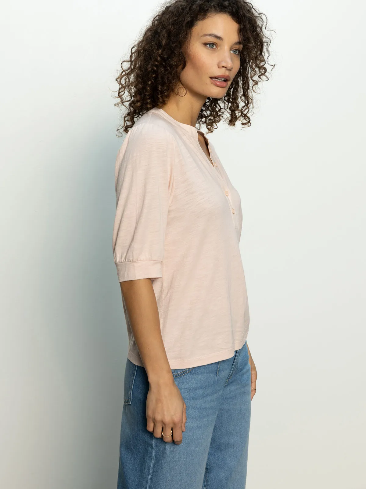 Mixed Media Tee Earth Pink