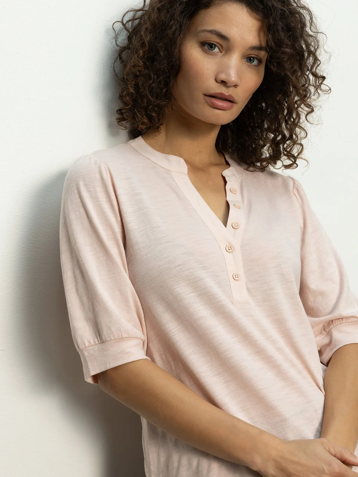 Mixed Media Tee Earth Pink