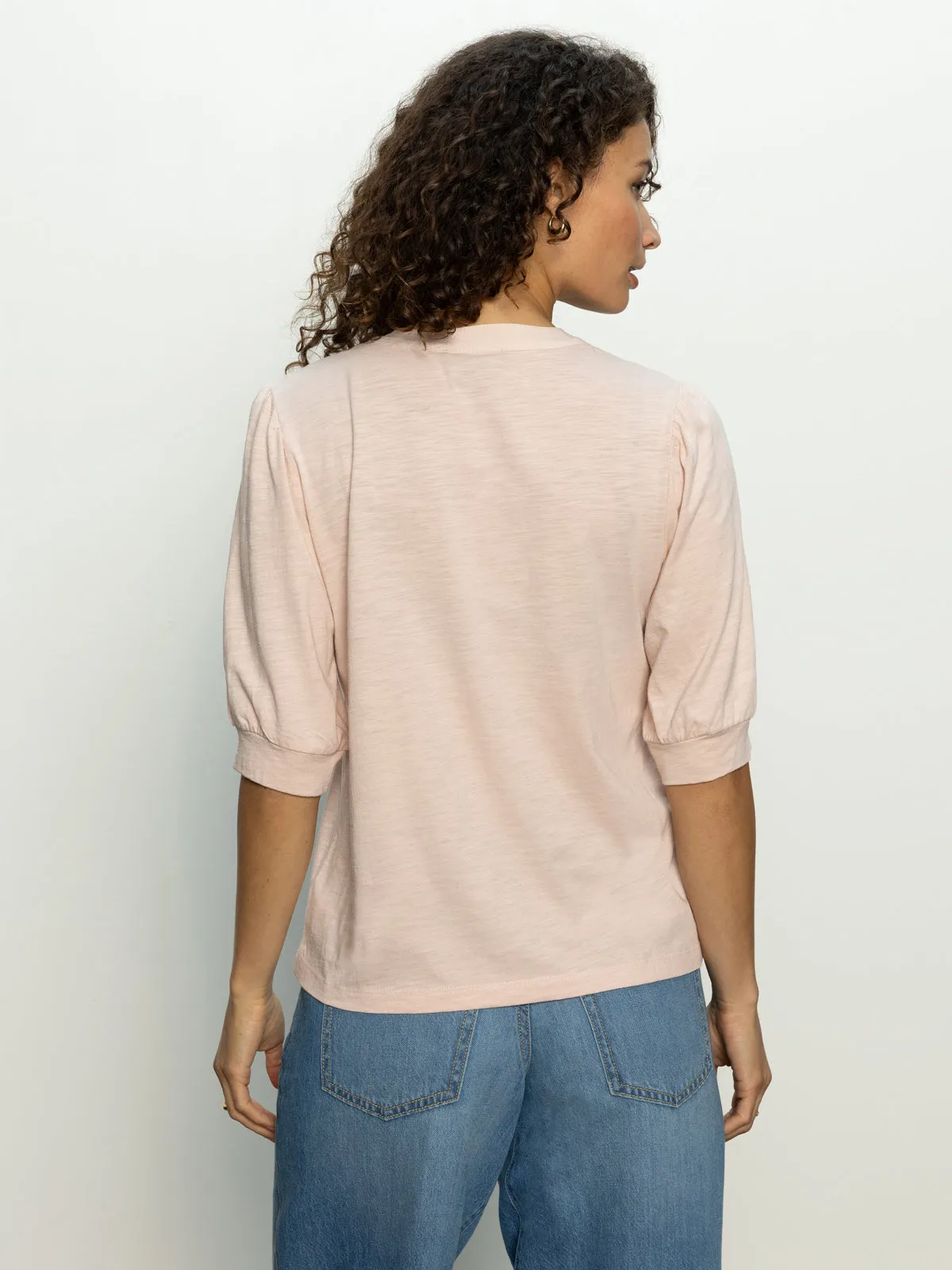Mixed Media Tee Earth Pink