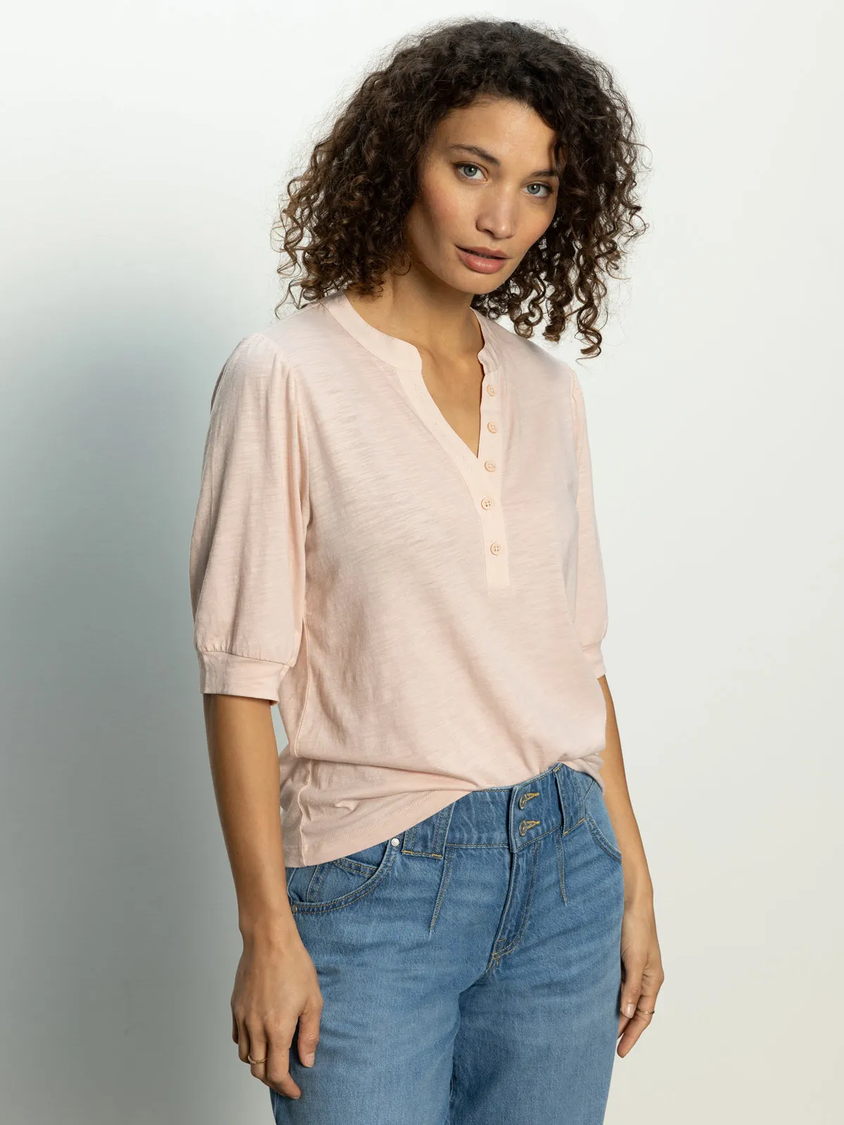 Mixed Media Tee Earth Pink