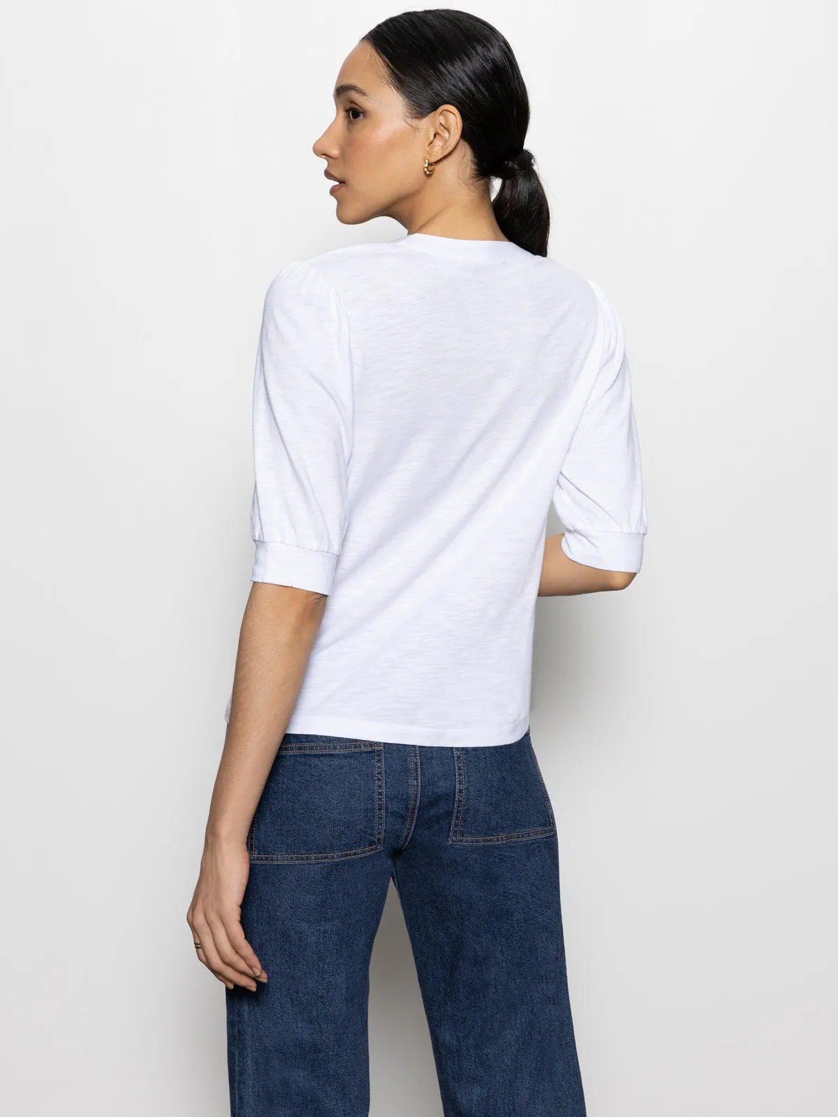 Mixed Media Tee White