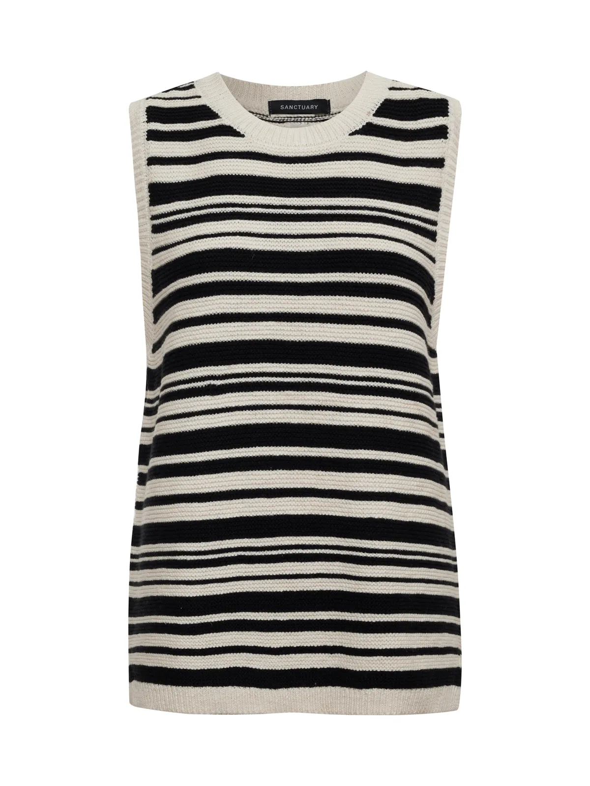 Modern Sweater Shell Black Macrame