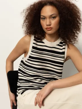 Modern Sweater Shell Black Macrame