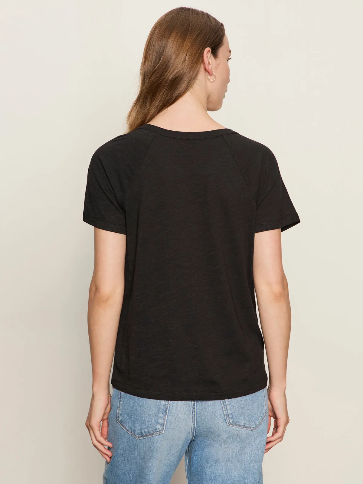 Notch Neck Tee Black