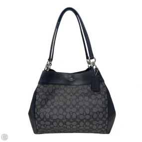 Outline Signature Jacquard Lexy Shoulder Bag Designer By Coach, Size: Large