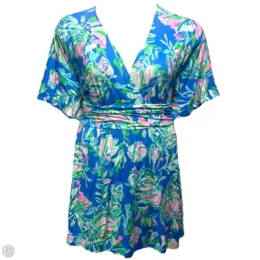Parigi Skort Romper Designer By Lilly Pulitzer In Blue Flare Fancy Fins, Size: M