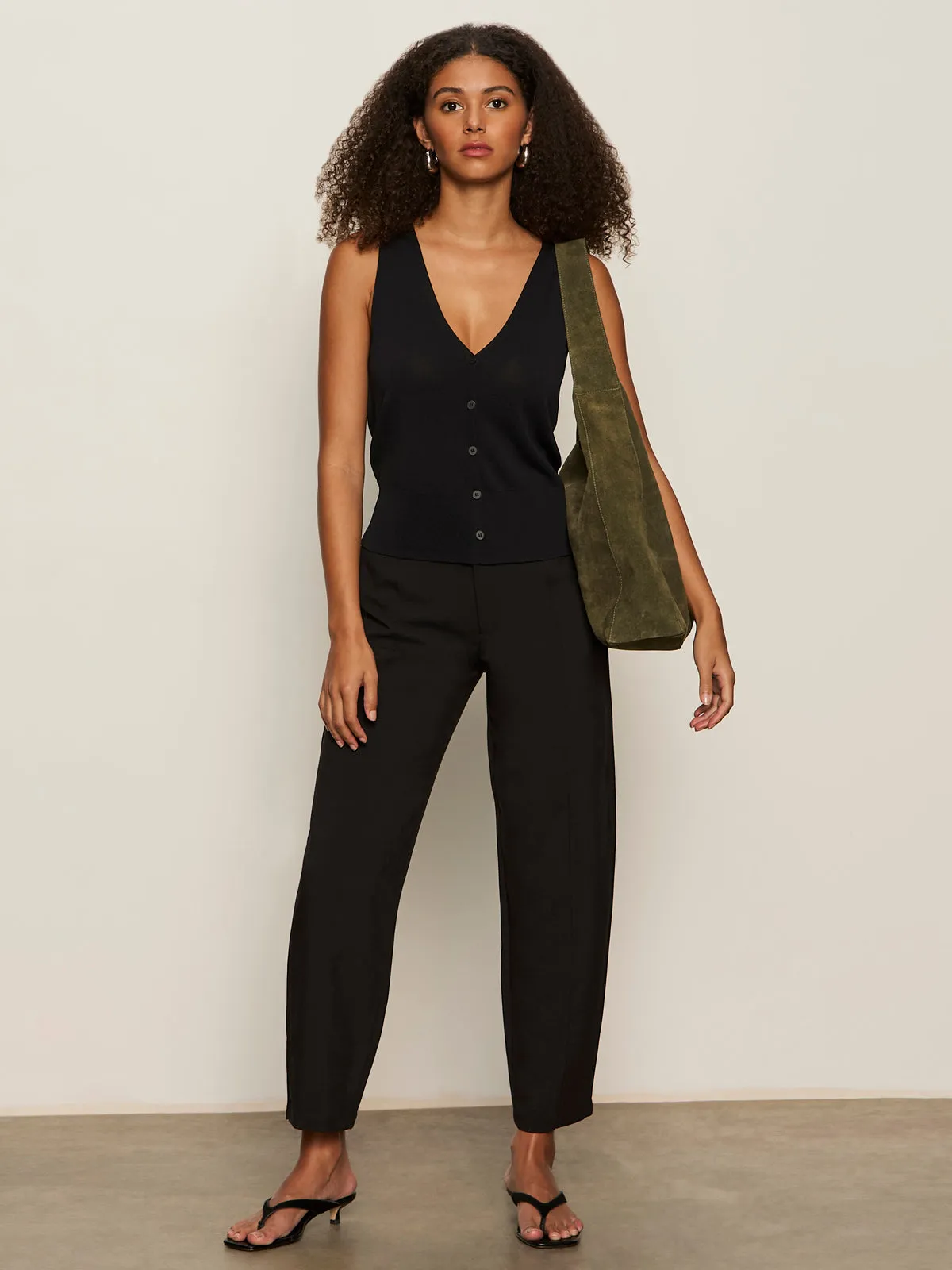 Polished Barrel Pant Black