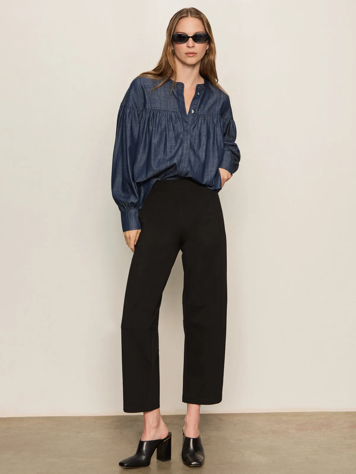 Ponte Barrel Trouser Black