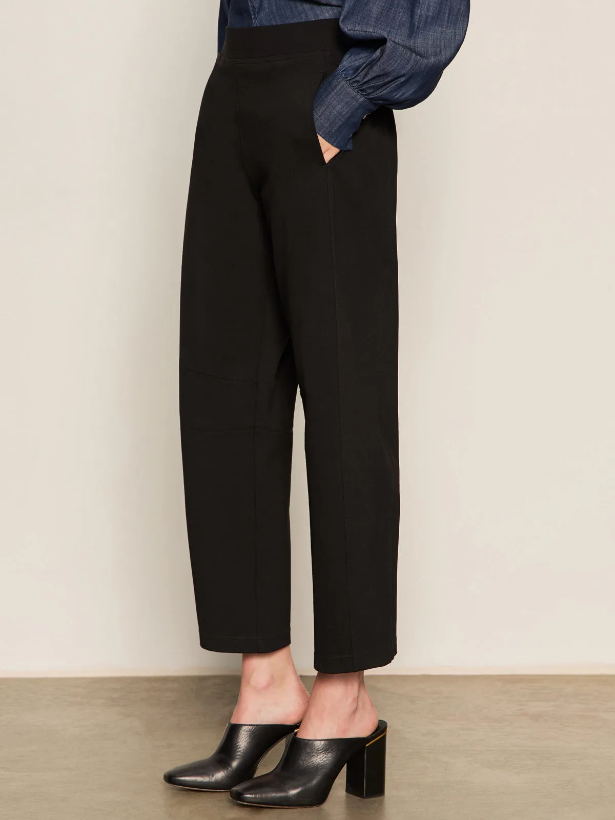 Ponte Barrel Trouser Black