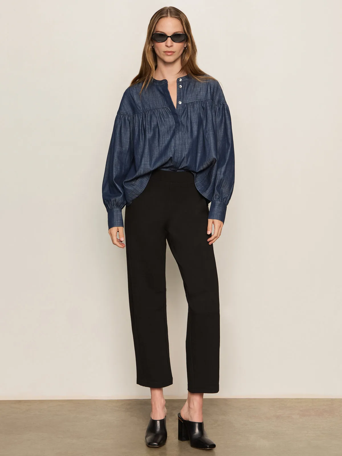 Ponte Barrel Trouser Black