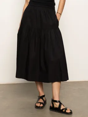 Poplin Prairie Skirt Black