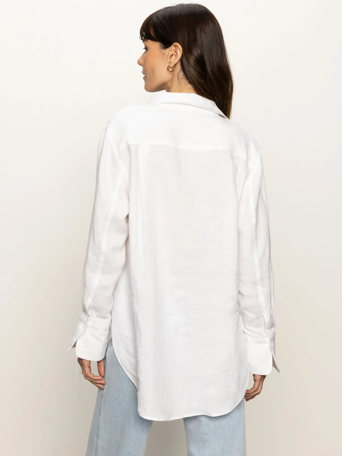 Relaxed Linen Shirt White
