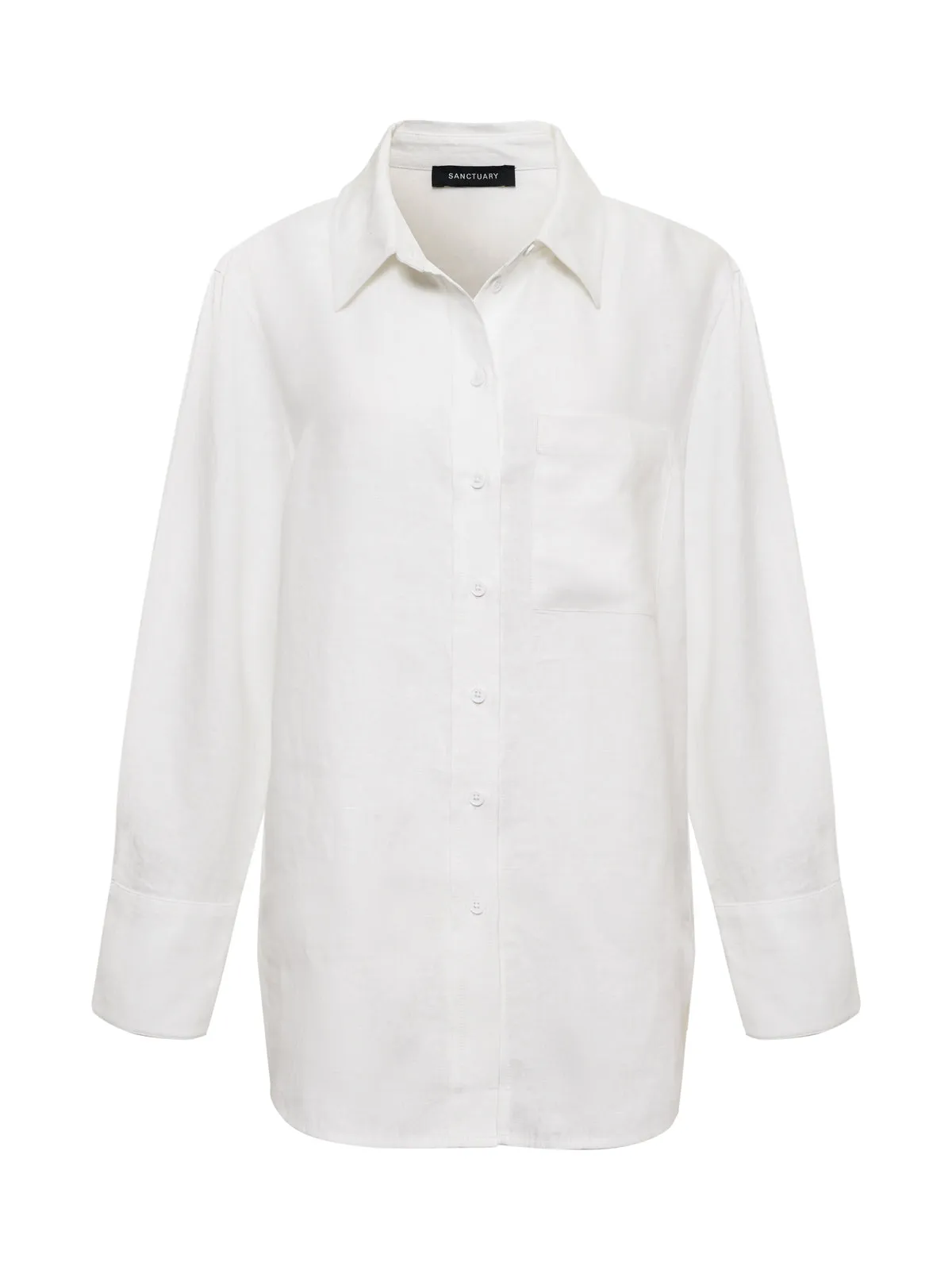 Relaxed Linen Shirt White