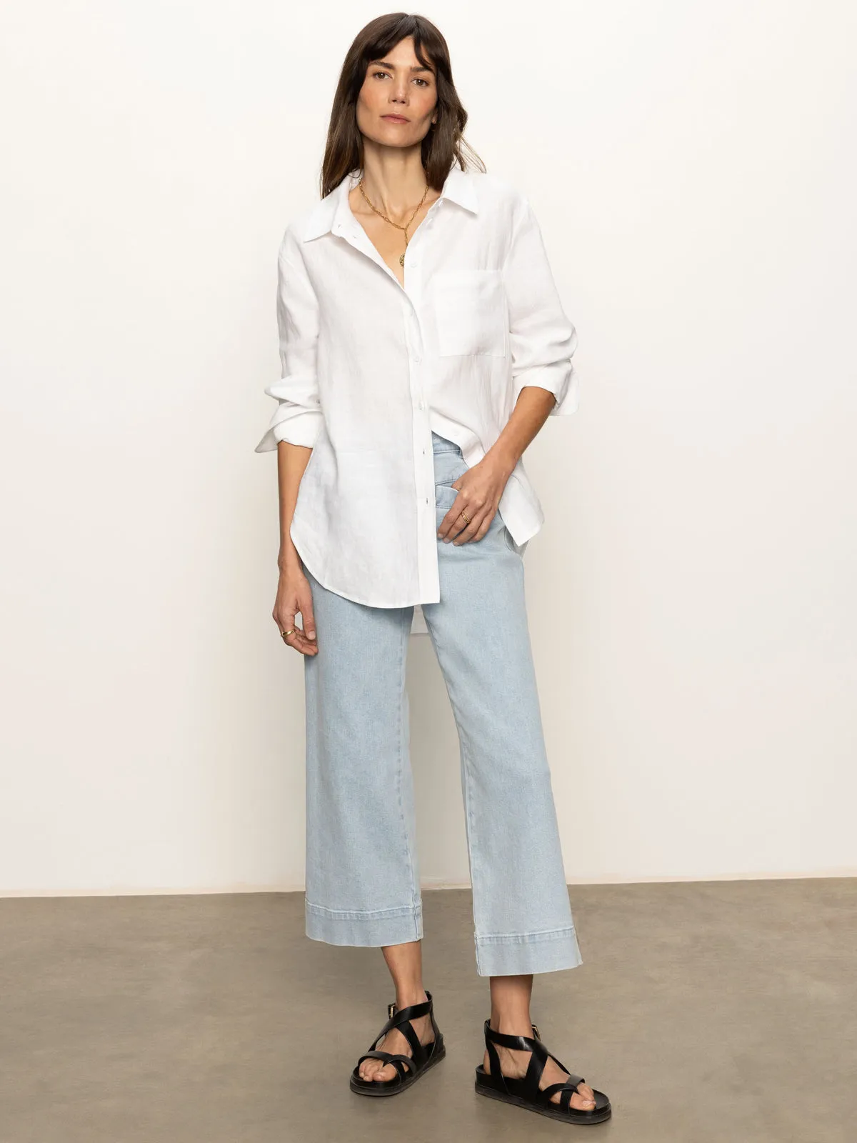 Relaxed Linen Shirt White