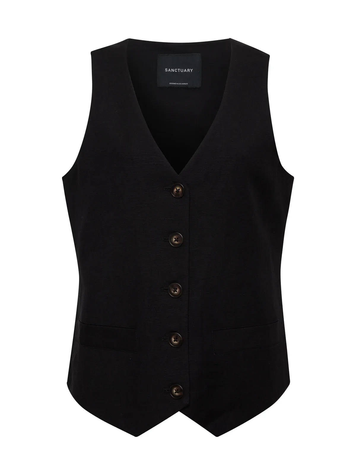Relaxed Modern Vest Black