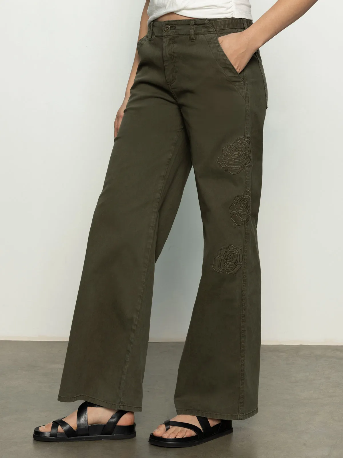 Rosette Army High Rise Pant Kalamata
