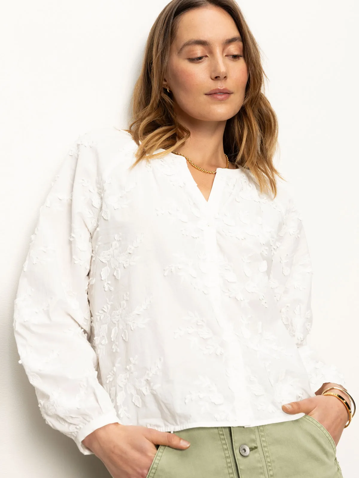 Sunday Bouquet Blouse White