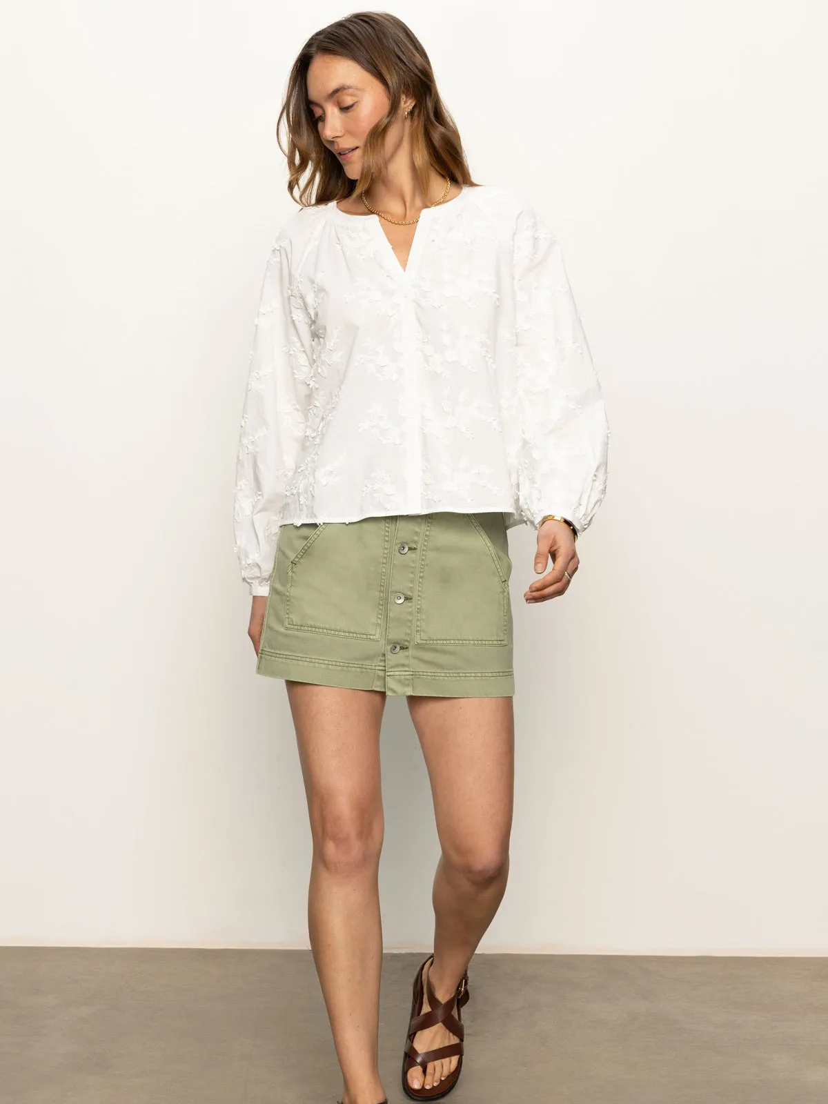Sunday Bouquet Blouse White