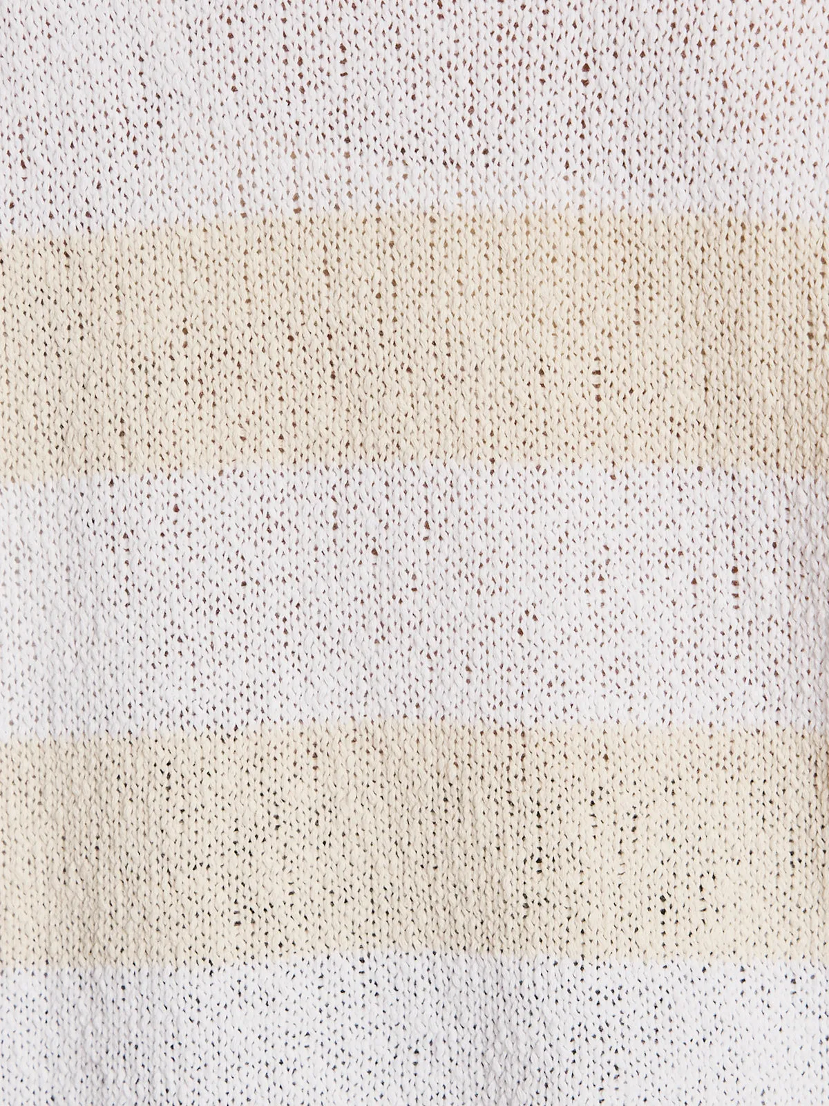 Textured Raglan Crew Sweater White/ Light Oat Stripe