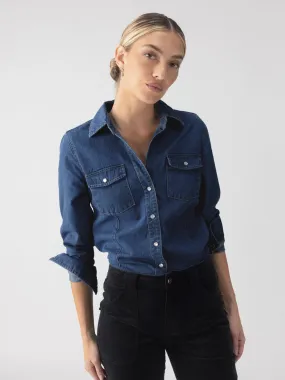 The Denim Western Shirt Blue Slate